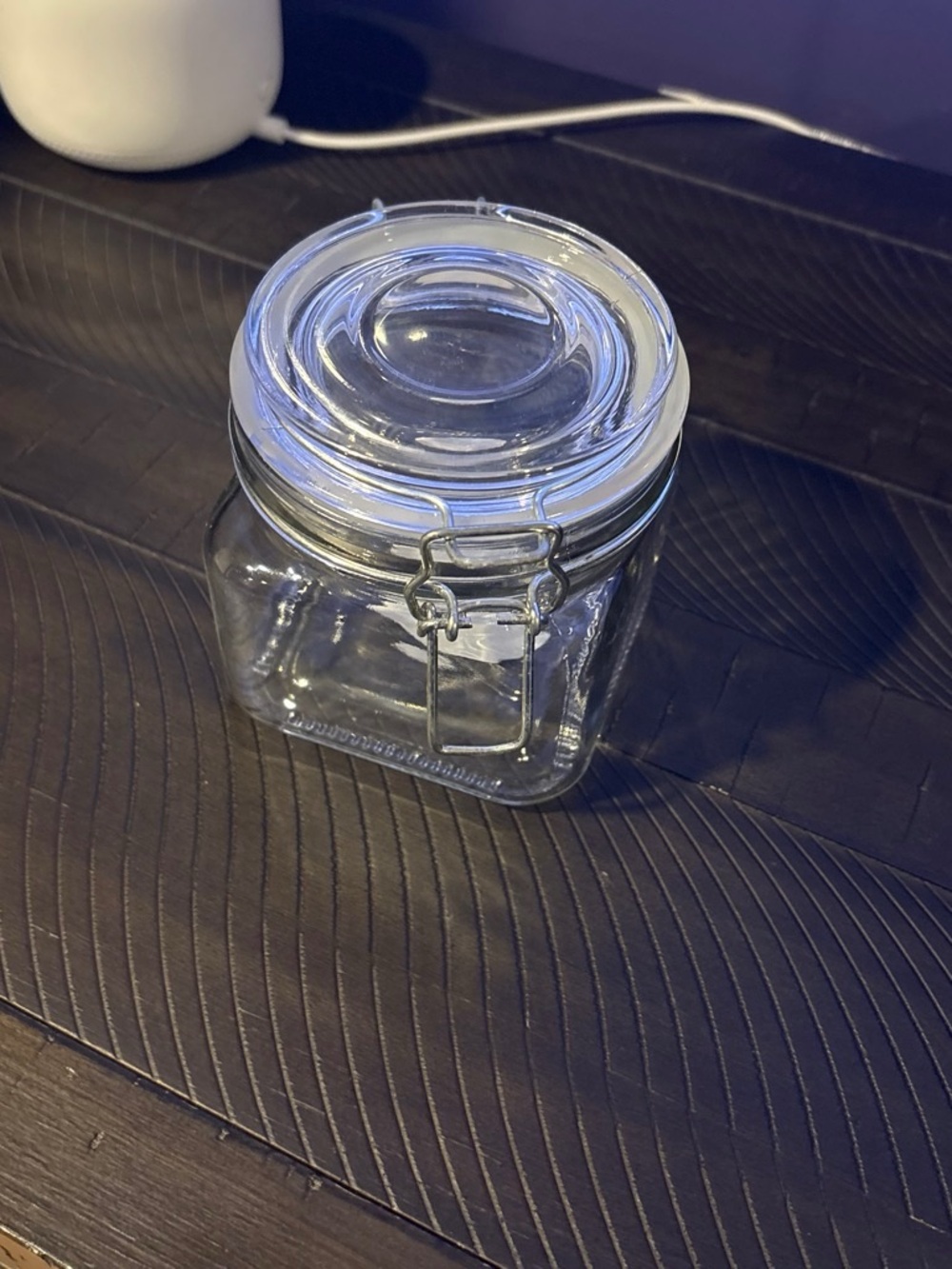 Clear Glass Airtight Storage Jar with Clamp Lid - Clear